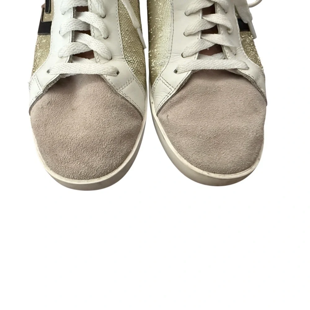 Rollie Prime D100240 Women's Metallic Leather Gold Sneakers Size 9